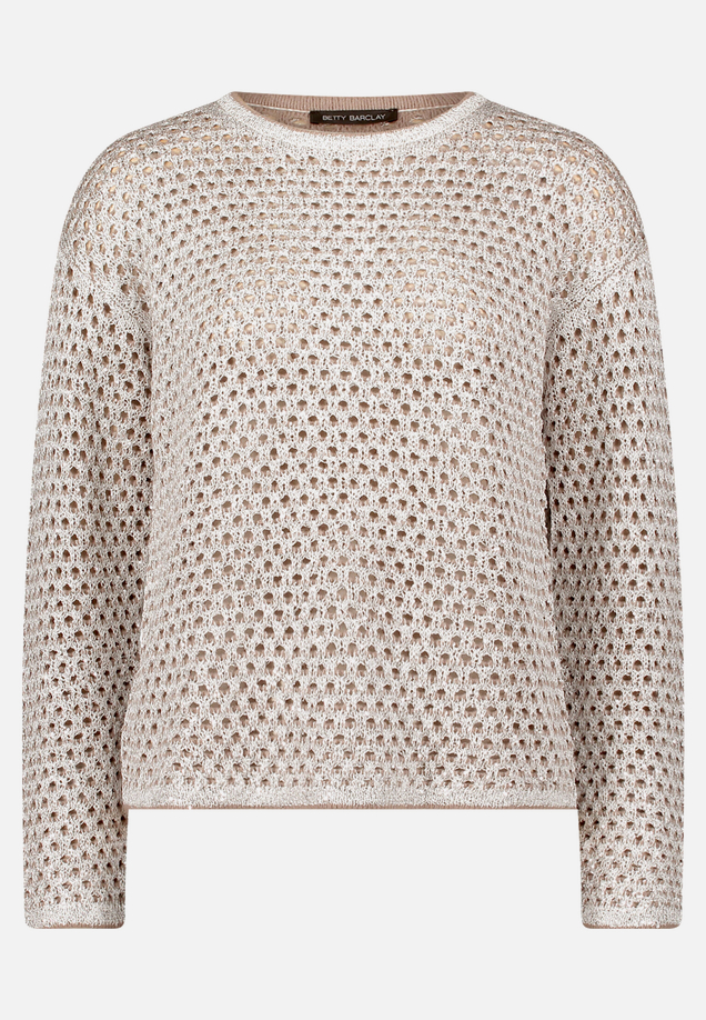 Strickpullover mit Lochmuster / Vorderseite
