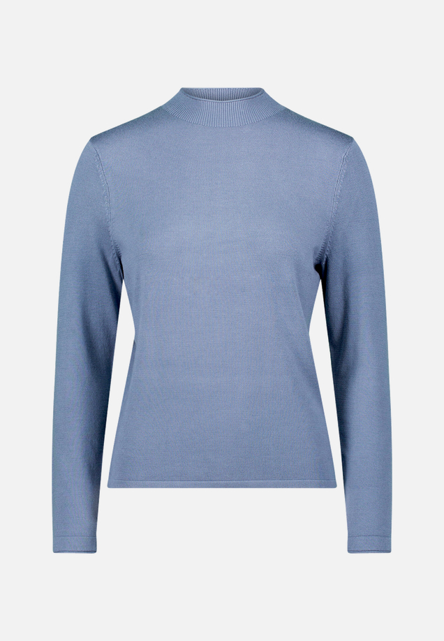 Feinstrickpullover mit hohem Kragen / Vorderseite