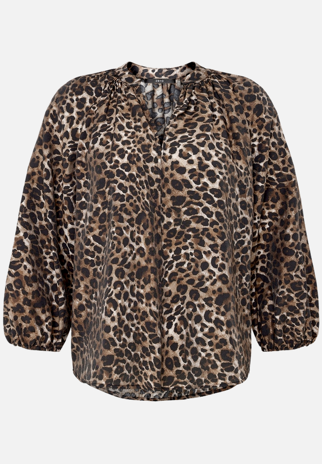 Schlupfbluse  mit Leoprint / Vorderseite