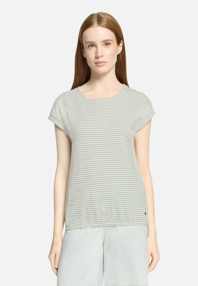 Casual-Shirt mit Gummizug / Modellfoto Vorderseite