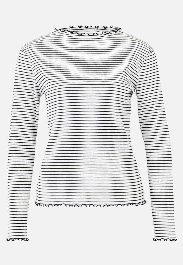 Langarm-Shirt mit Kragen / Vorderseite