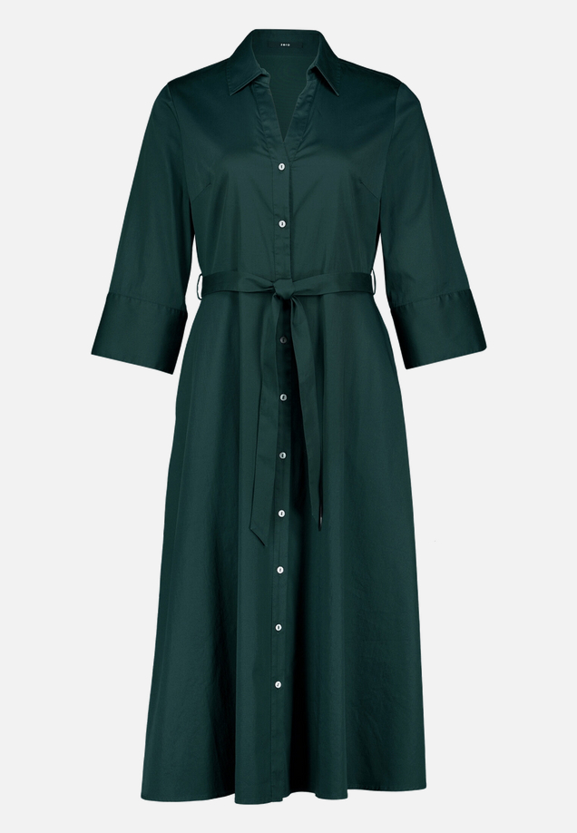 Hemdblusenkleid Midi mit Bindegürtel / Vorderseite