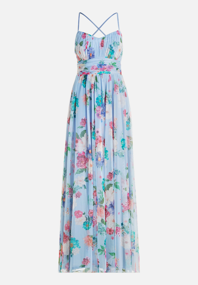 Abendkleid mit Blumenprint / Vorderseite