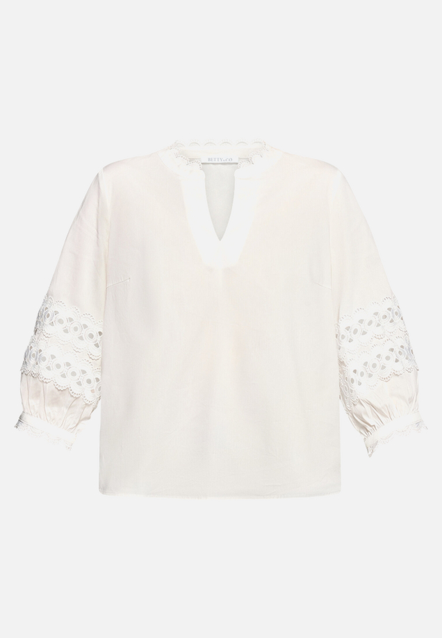 Casual-Bluse mit Spitzeneinsatz / Vorderseite