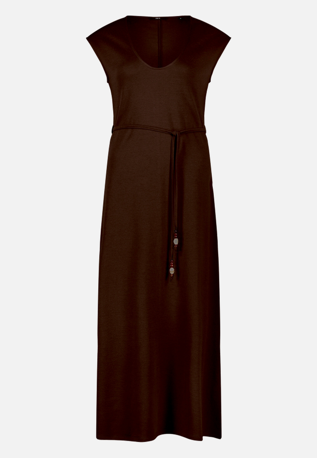 Jerseykleid  Maxi mit Bindegürtel / Vorderseite