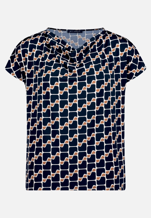 Printshirt mit Wasserfallausschnitt  / Vorderseite