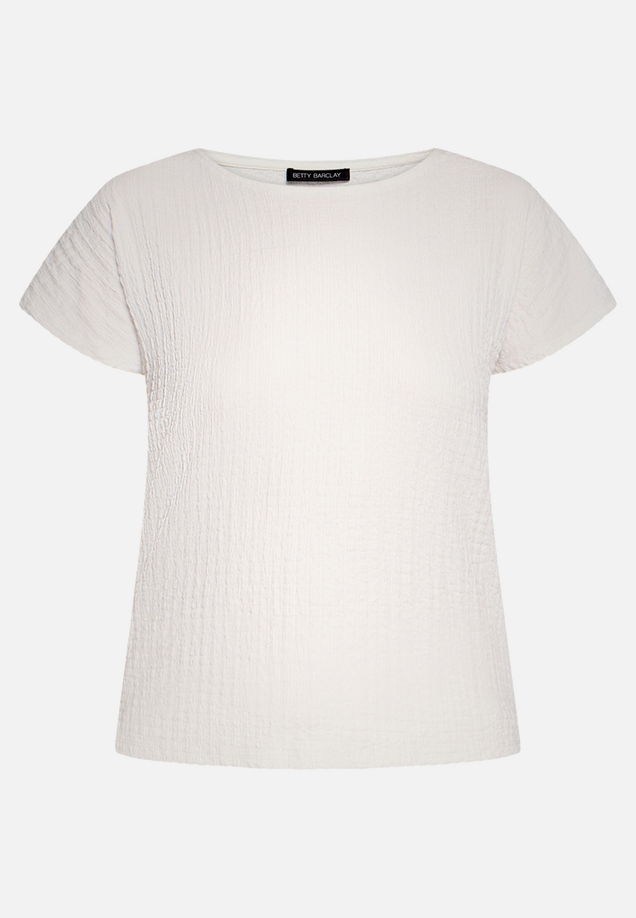 Strukturshirt mit U-Boot-Ausschnitt / Vorderseite