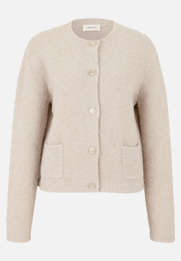 Strick-Cardigan mit Knopfleiste / Vorderseite