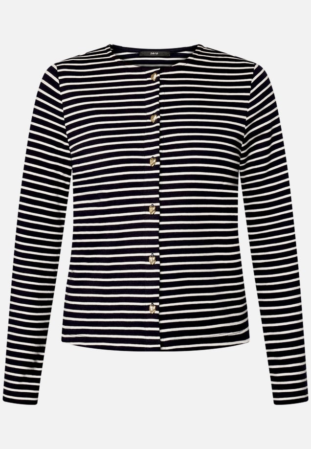 Sweatjacke mit Knopfleiste / Vorderseite