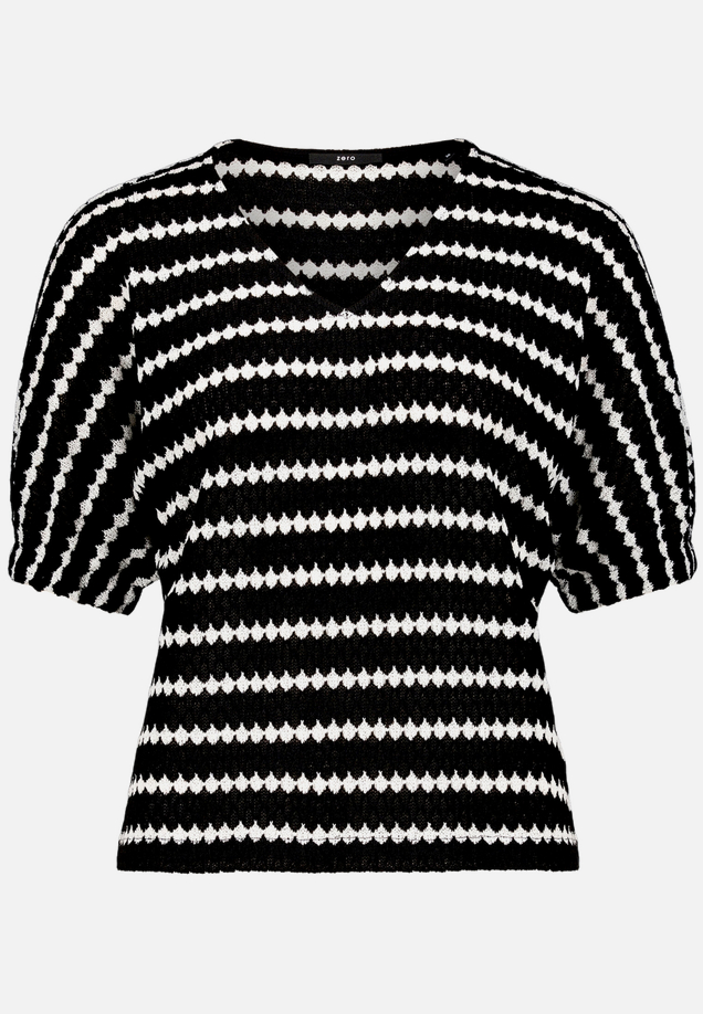 Strickshirt  mit Streifen / Vorderseite