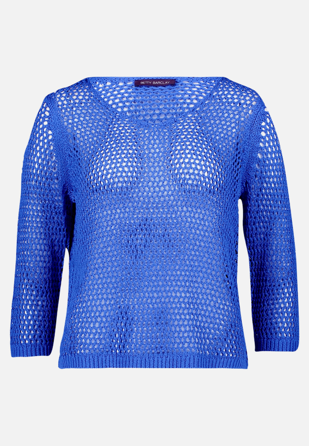 Lochstrick-Pullover mit 3/4 Arm / Vorderseite