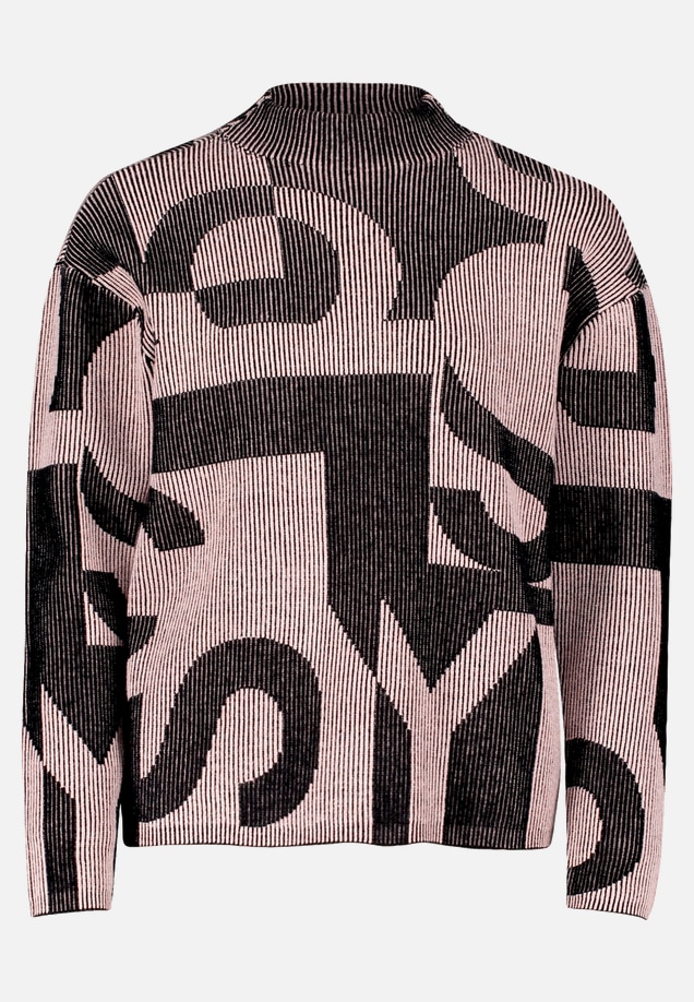 Grobstrick-Pullover mit Jacquard / Vorderseite