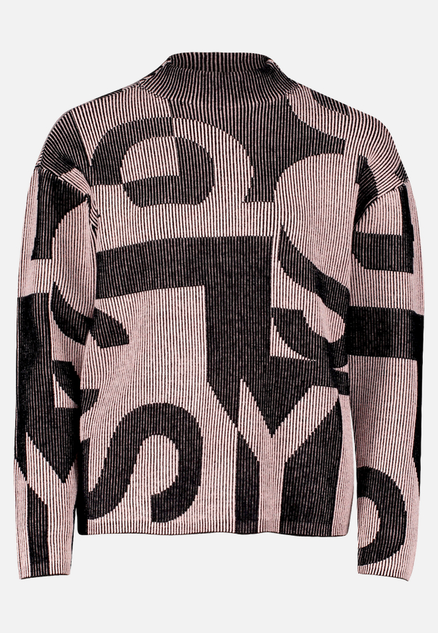 Grobstrick-Pullover mit Jacquard / Vorderseite
