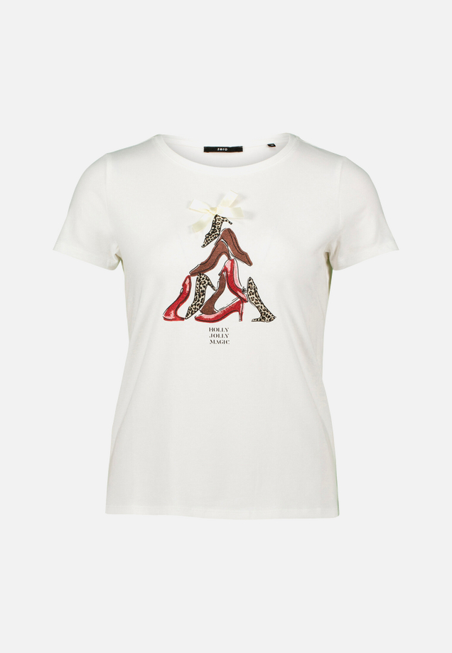 Shirt mit Aufdruck und Schleife / Vorderseite