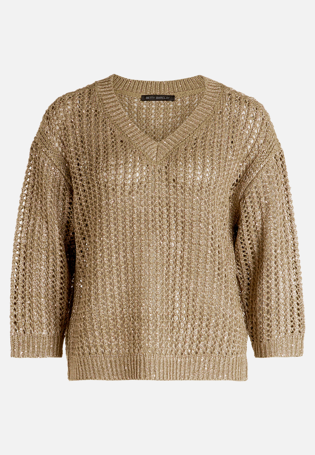 Lochstrick-Pullover mit Pailletten / Vorderseite
