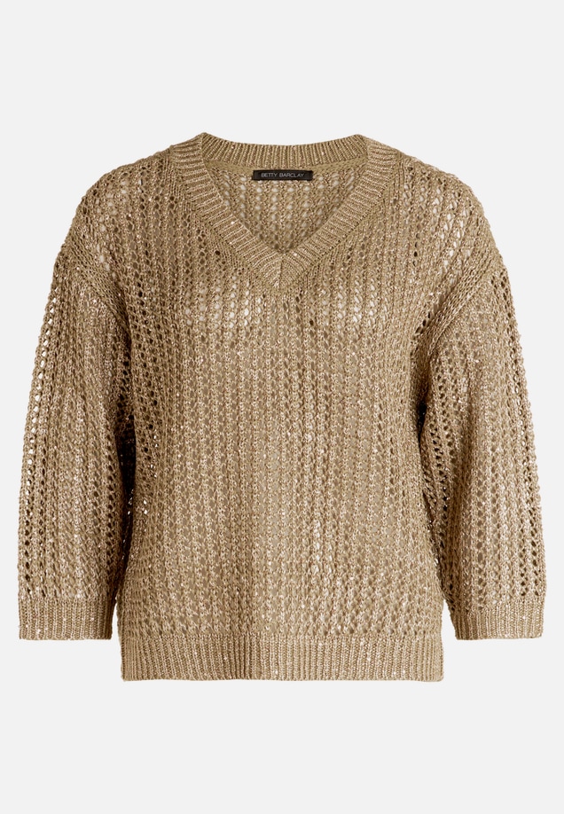 Lochstrick-Pullover mit Pailletten / Vorderseite
