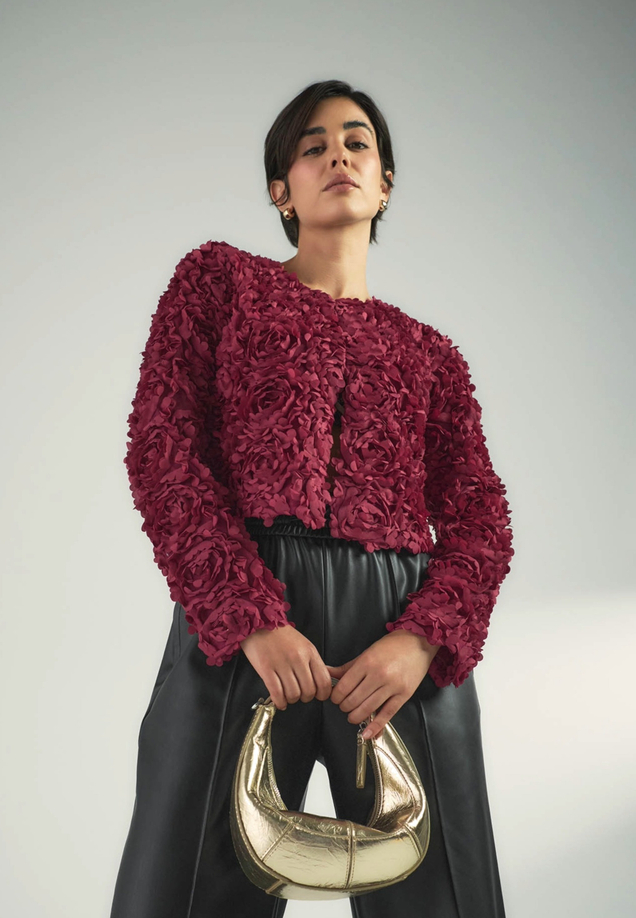 Bolero-Jacke mit 3D Blumen / Imagebild