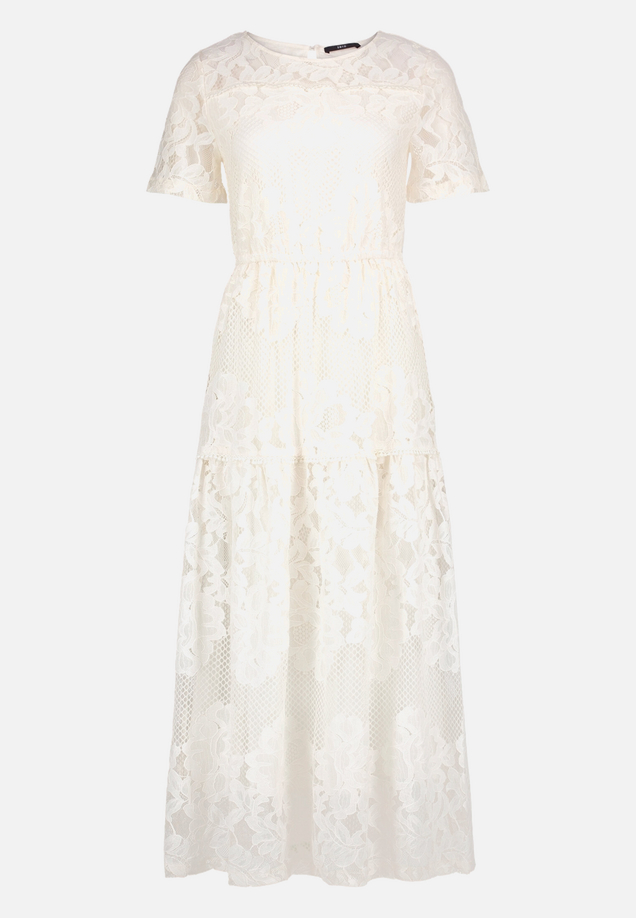 Spitzenkleid Maxi mit kurzen Ärmeln / Vorderseite