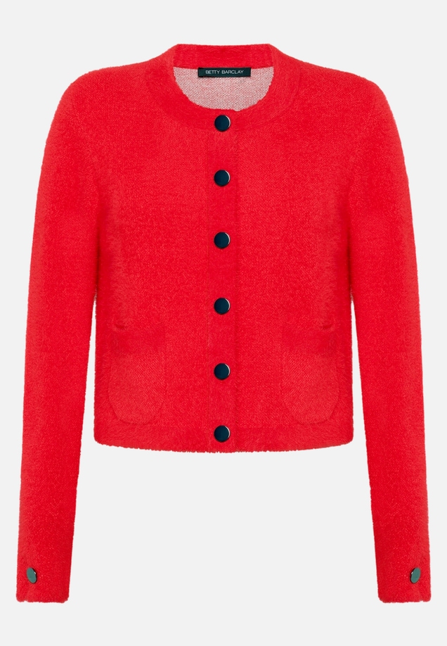 Strick-Cardigan mit aufgesetzten Taschen / Vorderseite