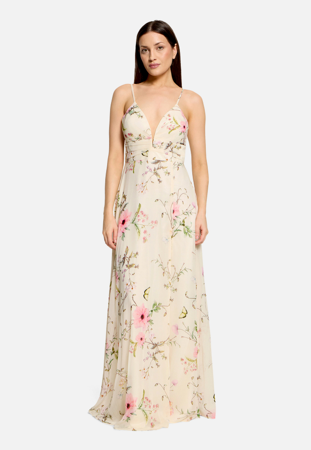 Abendkleid mit Muster / Modellfoto Vorderseite