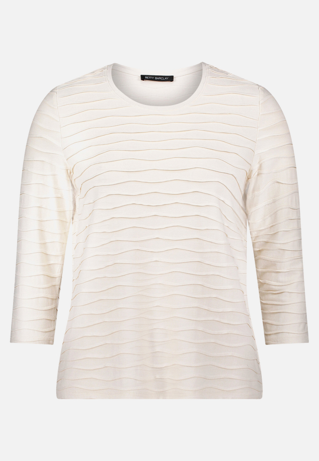Basic Shirt mit Wellenstruktur / Vorderseite