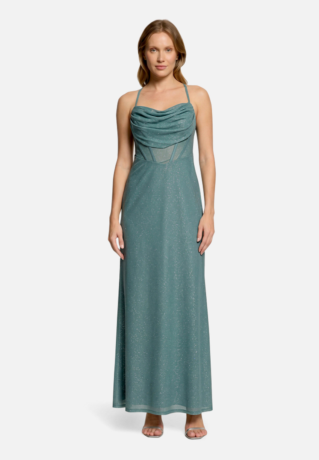 Abendkleid im Glitzer-Look / Modellfoto Vorderseite