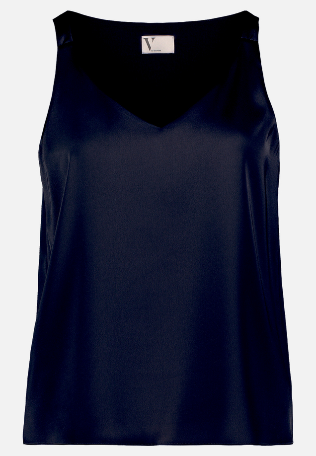 Satin-Bluse mit V-Ausschnitt / Vorderseite