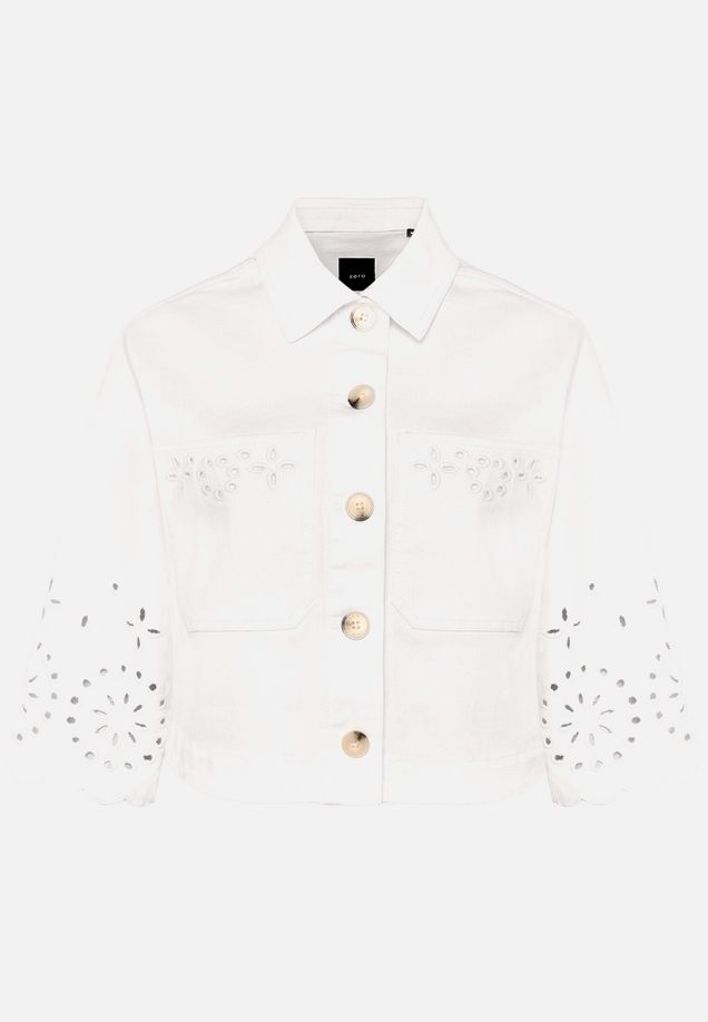 Blazer-Jacke  mit Lochmuster / Vorderseite
