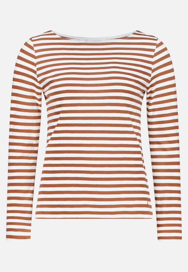 Ringelshirt mit U-Boot-Ausschnitt / Vorderseite