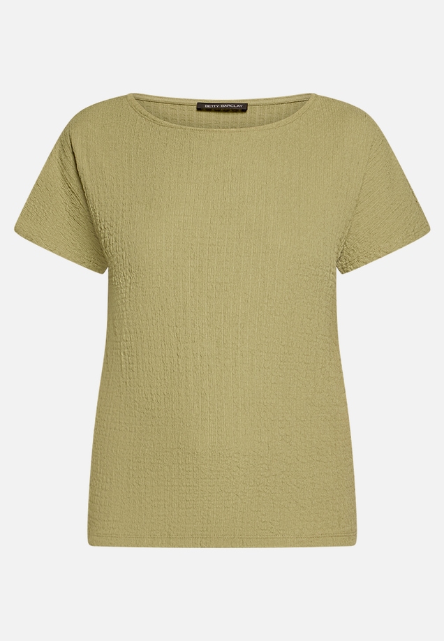 Strukturshirt mit U-Boot-Ausschnitt / Vorderseite