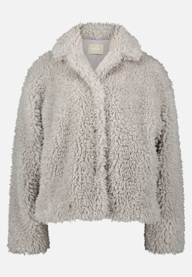 Plüschjacke mit Stehkragen / Vorderseite