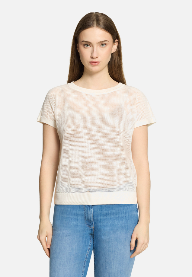 Lochstrick-Pullover ohne Arm / Modellfoto Vorderseite
