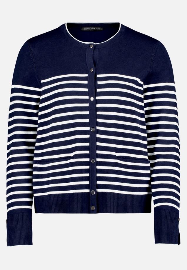 Basic-Strickjacke mit Streifen / Vorderseite