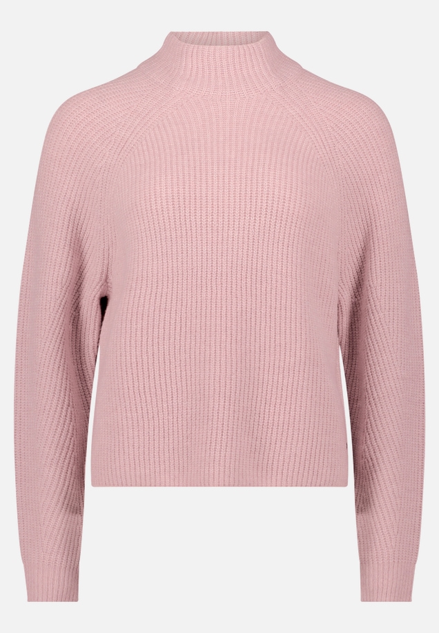 Grobstrick-Pullover mit hohem Kragen / Vorderseite