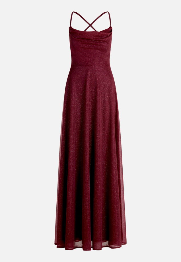 Abendkleid mit Wasserfallausschnitt / Vorderseite