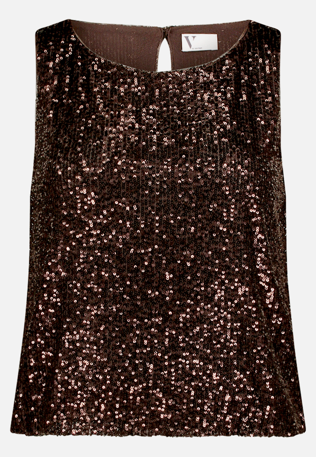 Pailletten-Top im Glitzer-Look / Vorderseite