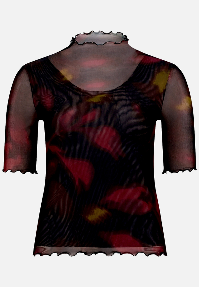 Mesh-Shirt mit Blumen  / Vorderseite