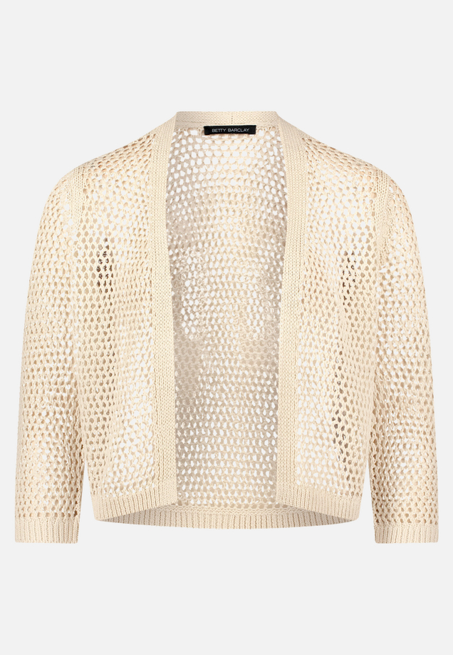 Grobstrickjacke mit Lochmuster / Vorderseite