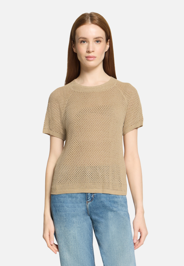 Strickpullover mit Rundhalsausschnitt / Modellfoto Vorderseite