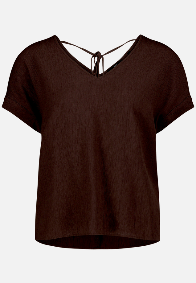 T-Shirt  mit V-Ausschnitt und Bindedetail  / Vorderseite