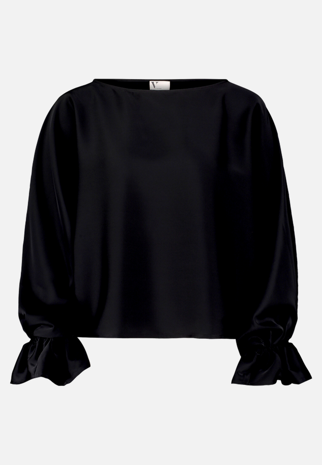 Satin-Bluse mit Fledermausärmeln / Vorderseite