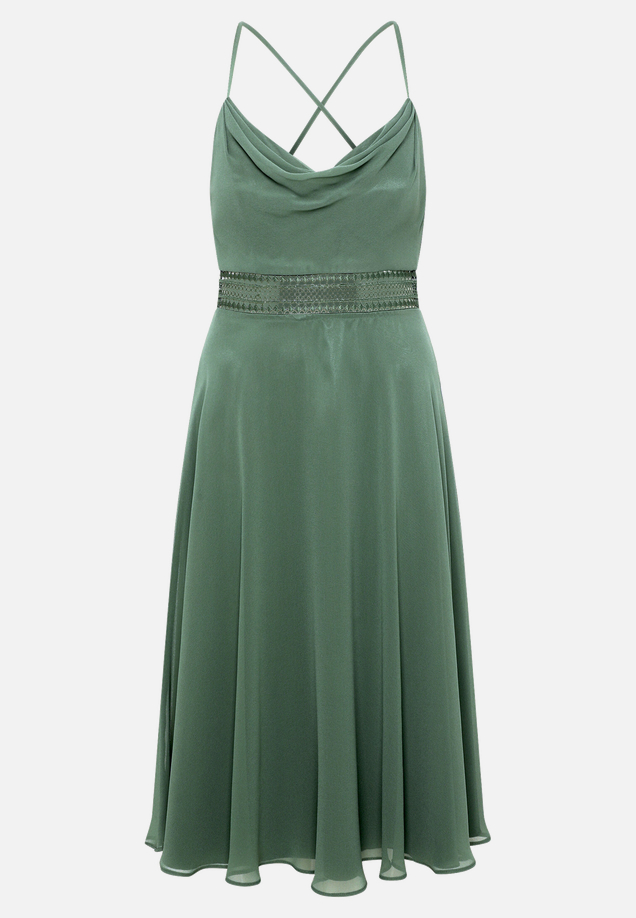 Cocktailkleid mit Wasserfallausschnitt / Vorderseite