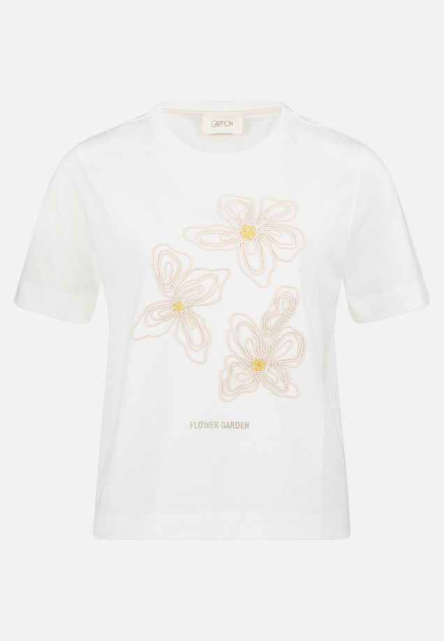 Baumwollshirt mit Rundhalsausschnitt / Vorderseite