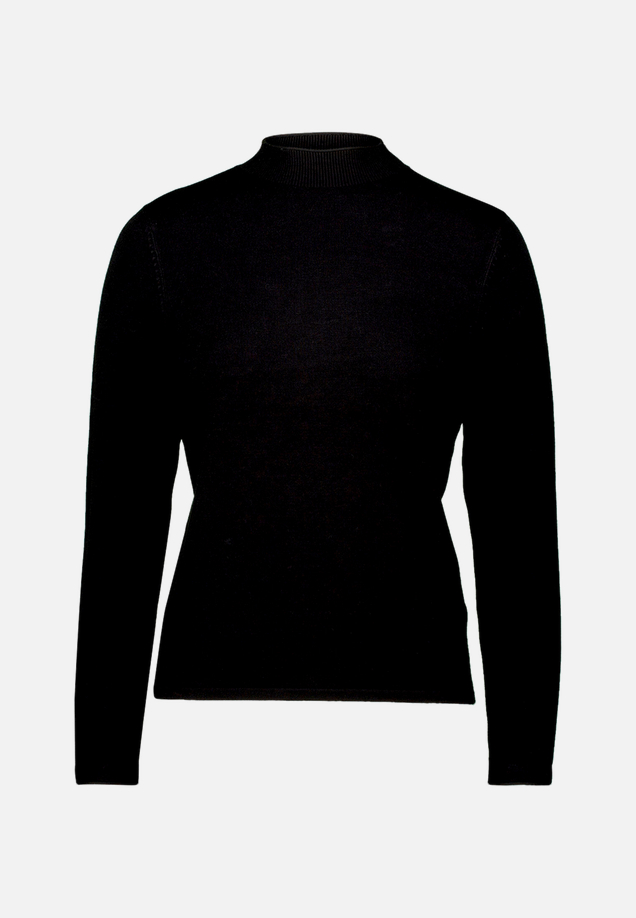 Feinstrickpullover mit hohem Kragen / Vorderseite