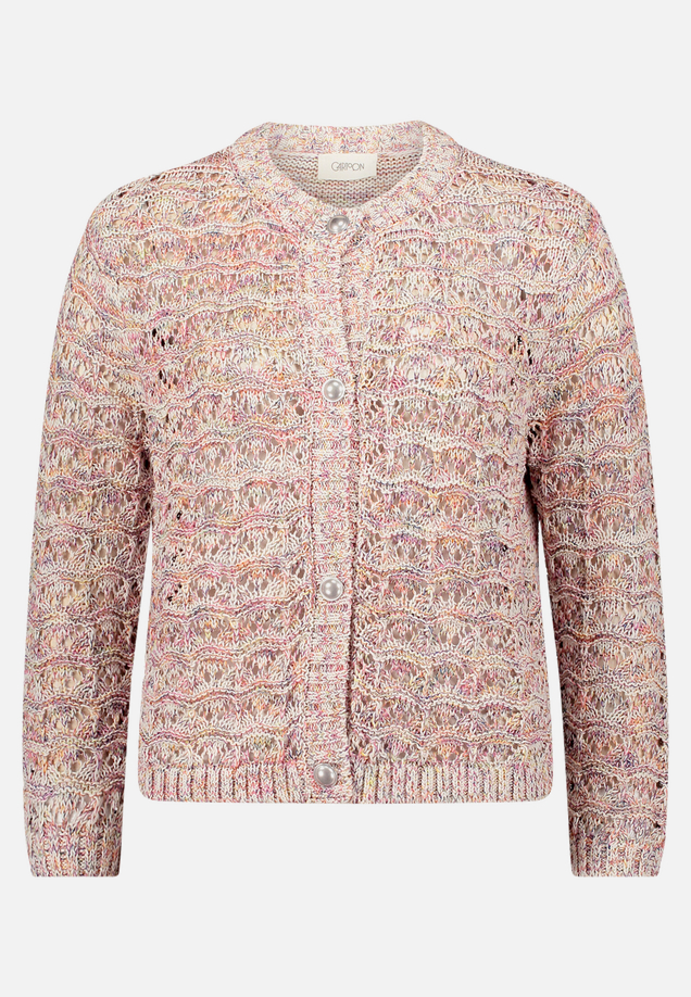 Strick-Cardigan mit Rundhalsausschnitt / Vorderseite
