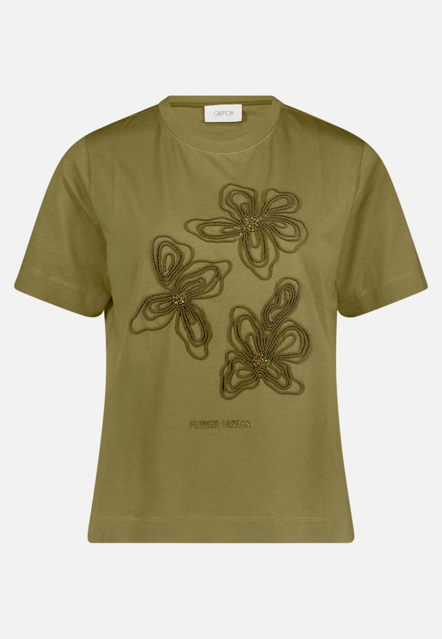 Baumwollshirt mit Rundhalsausschnitt / Vorderseite