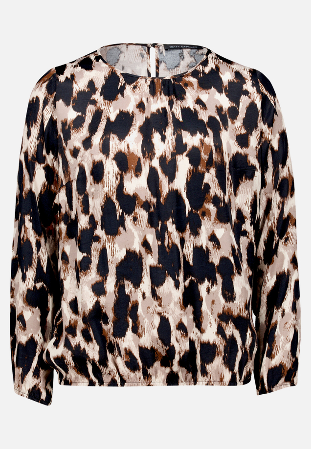 Schlupfbluse  mit Leoprint / Vorderseite