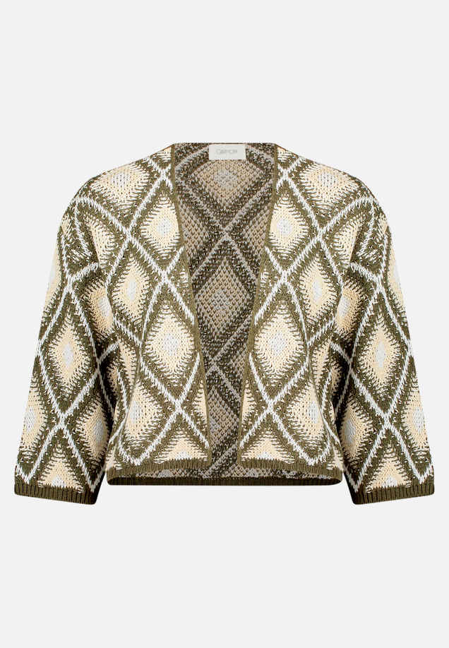 Strick-Cardigan mit Jacquard / Vorderseite