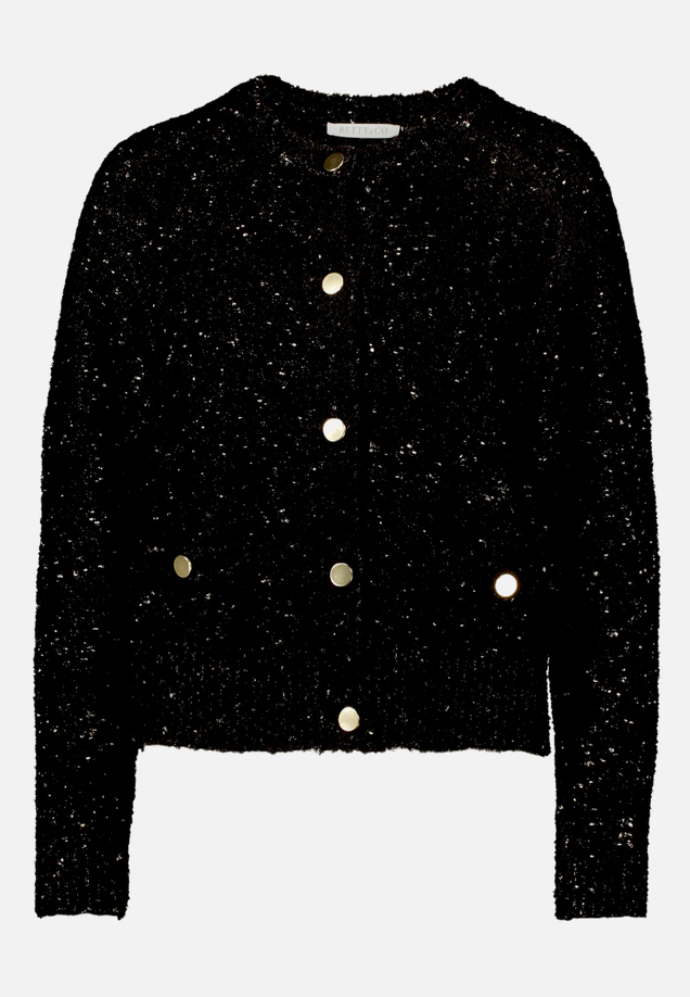 Strick-Cardigan mit Lurexfaden / Vorderseite