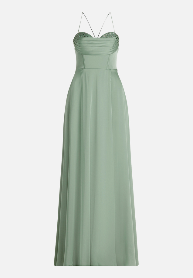 Abendkleid mit Wasserfallausschnitt / Vorderseite